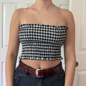 Gingham tube top
